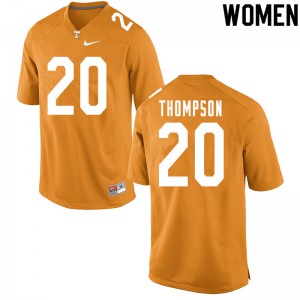 #20 Bryce Thompson Tennessee Volunteers Women Embroidery Jerseys Orange