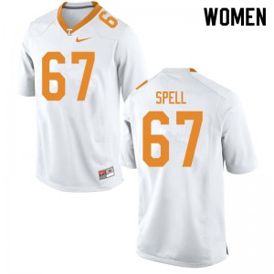 #67 Airin Spell Tennessee Volunteers Women Stitched Jersey White