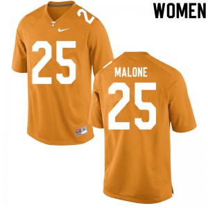 #25 Antonio Malone Tennessee Volunteers Women Stitch Jerseys Orange