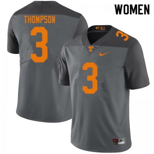 #3 Bryce Thompson UT Women University Jerseys Gray