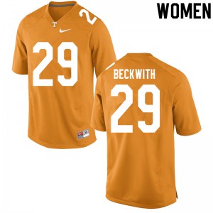 #29 Camryn Beckwith Vols Women Embroidery Jersey Orange