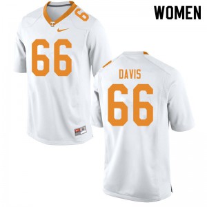 #66 Dayne Davis UT Women University Jerseys White