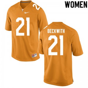 #21 Dee Beckwith Vols Women Official Jerseys Orange