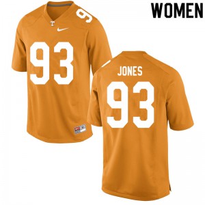 #93 Devon Jones Vols Women Player Jerseys Orange