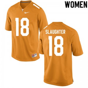 #18 Doneiko Slaughter Tennessee Women College Jersey Orange