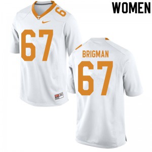 #67 Jacob Brigman UT Women Official Jersey White