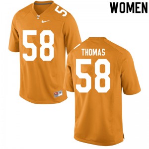 #58 Omari Thomas Tennessee Vols Women Alumni Jersey Orange
