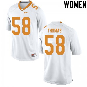 #58 Omari Thomas Tennessee Women Player Jerseys White