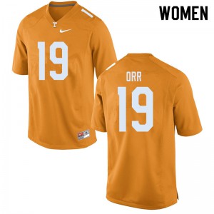 #19 Steven Orr Tennessee Volunteers Women Official Jersey Orange
