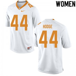 #44 Tee Hodge Tennessee Volunteers Women Stitched Jerseys White