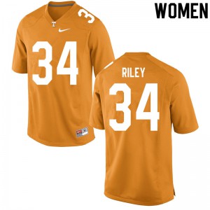 #34 Trel Riley Tennessee Volunteers Women University Jerseys Orange