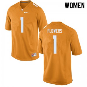 #1 Trevon Flowers Tennessee Vols Women Player Jersey Orange