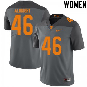 #46 Will Albright Tennessee Volunteers Women High School Jerseys Gray