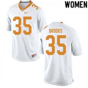 #35 Will Brooks UT Women Stitched Jerseys White