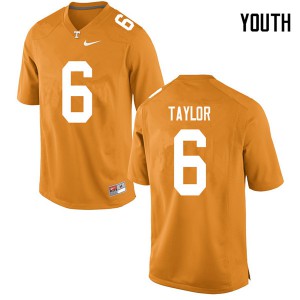 #6 Alontae Taylor Vols Youth Football Jerseys Orange