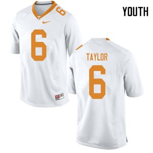 #6 Alontae Taylor Tennessee Volunteers Youth University Jerseys White