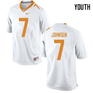 #7 Brandon Johnson UT Youth Stitched Jersey White