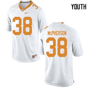 #38 Brent McPherson Tennessee Vols Youth High School Jersey White
