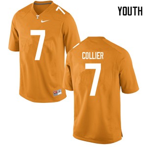 #7 Bryce Collier Vols Youth Embroidery Jersey Orange