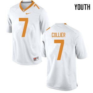 #7 Bryce Collier Tennessee Volunteers Youth Stitch Jersey White