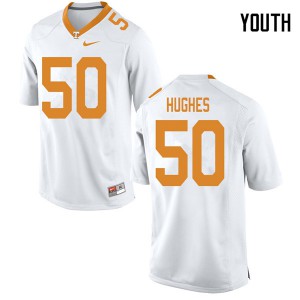 #50 Cole Hughes Tennessee Vols Youth College Jerseys White