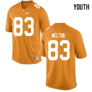 #83 Cooper Melton Tennessee Vols Youth University Jersey Orange