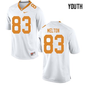 #83 Cooper Melton Vols Youth Embroidery Jersey White