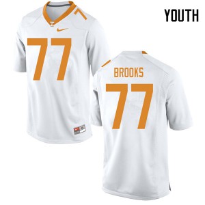 #77 Devante Brooks Tennessee Volunteers Youth Football Jersey White