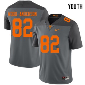 #82 Dominick Wood-Anderson UT Youth Official Jersey Gray