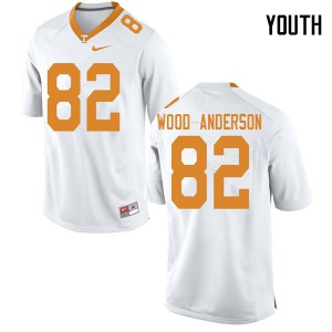 #82 Dominick Wood-Anderson Tennessee Volunteers Youth NCAA Jerseys White