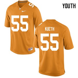 #55 Gatkek Kueth UT Youth High School Jersey Orange
