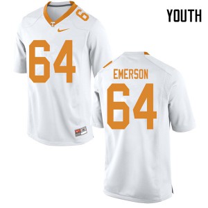 #64 Greg Emerson Tennessee Youth Official Jersey White