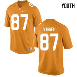 #87 Jacob Warren Tennessee Youth High School Jerseys Orange