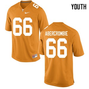 #66 Jarious Abercrombie Tennessee Vols Youth Stitch Jerseys Orange