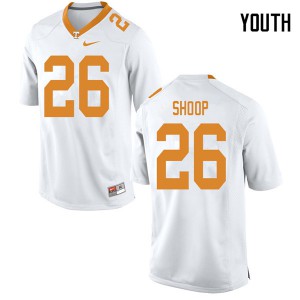 #26 Jay Shoop Vols Youth NCAA Jersey White