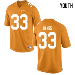 #33 Jeremy Banks Tennessee Youth Official Jersey Orange
