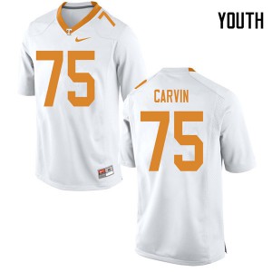 #75 Jerome Carvin UT Youth Football Jerseys White