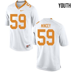 #59 John Mincey Vols Youth University Jersey White