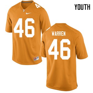 #46 Joshua Warren UT Youth Stitch Jersey Orange