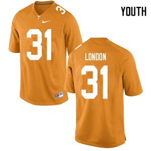 #31 Madre London Tennessee Volunteers Youth Player Jersey Orange