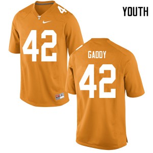 #42 Nyles Gaddy Tennessee Volunteers Youth Stitch Jerseys Orange