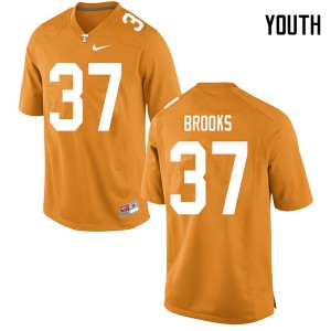 #37 Paxton Brooks Tennessee Vols Youth Embroidery Jersey Orange