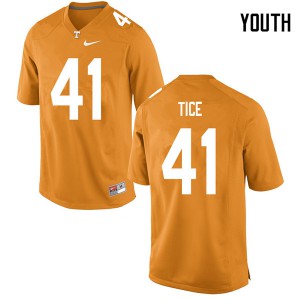 #41 Ryan Tice Tennessee Volunteers Youth Alumni Jersey Orange