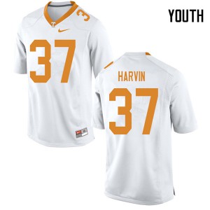 #37 Sam Harvin UT Youth Embroidery Jersey White