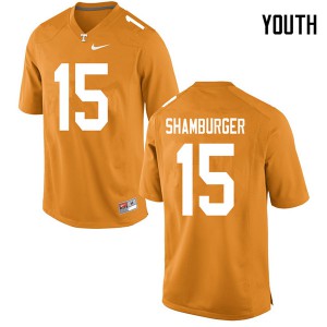 #15 Shawn Shamburger Tennessee Volunteers Youth Embroidery Jersey Orange