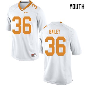 #36 Terrell Bailey Tennessee Volunteers Youth High School Jerseys White