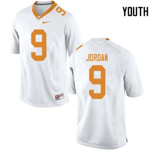 #9 Tim Jordan Tennessee Youth College Jersey White