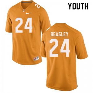 #24 Aaron Beasley Tennessee Youth Football Jersey Orange