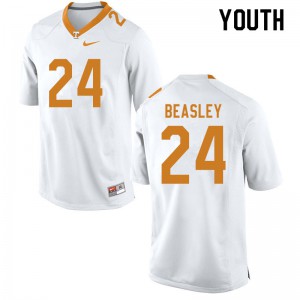 #24 Aaron Beasley Tennessee Volunteers Youth NCAA Jerseys White