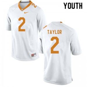 #2 Alontae Taylor UT Youth Football Jerseys White